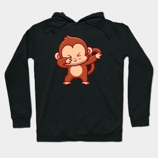 Cute Monkey Dabbing Cartoon Hoodie